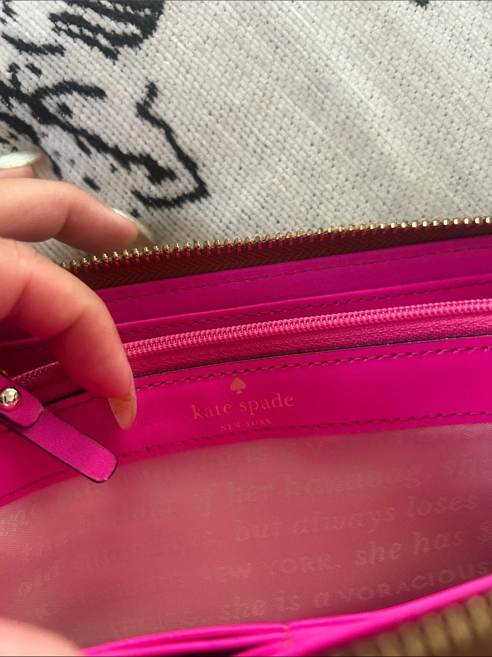 kate spade Brown Zip-Around Leather Wallet